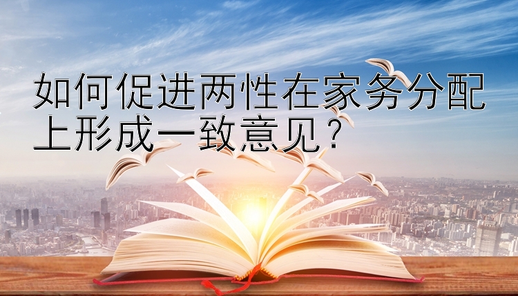 如何促进两性在家务分配上形成一致意见？