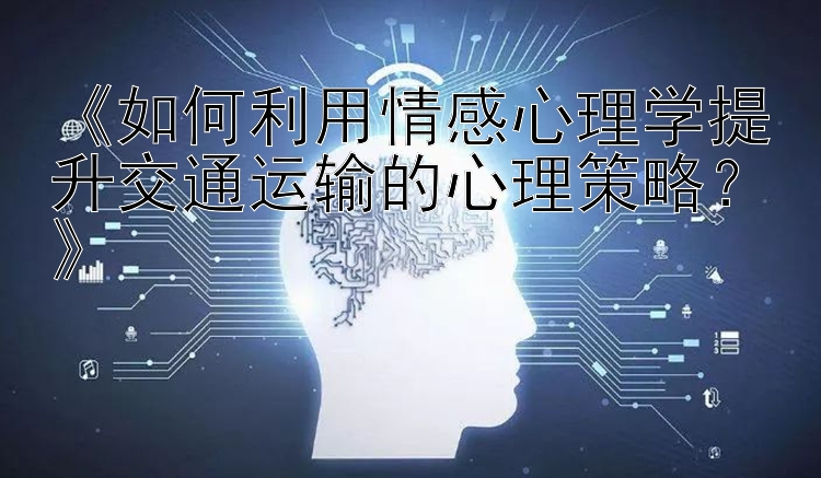 《如何利用情感心理学提升交通运输的心理策略？》