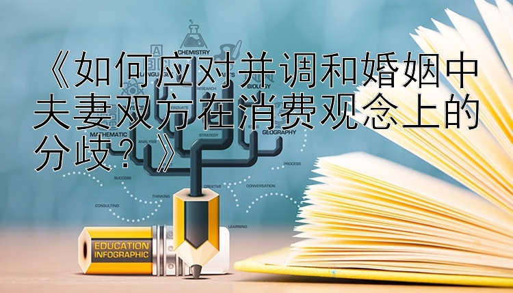 《如何应对并调和婚姻中夫妻双方在消费观念上的分歧？》