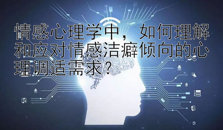 情感心理学中，如何理解和应对情感洁癖倾向的心理调适需求？