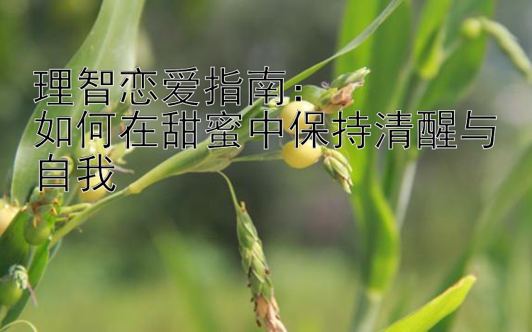 理智恋爱指南：  
如何在甜蜜中保持清醒与自我